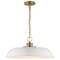 Nuvo Colony 1-Light Medium Pendant - Matte White with Burnished Brass 60/7483 - alternate 4
